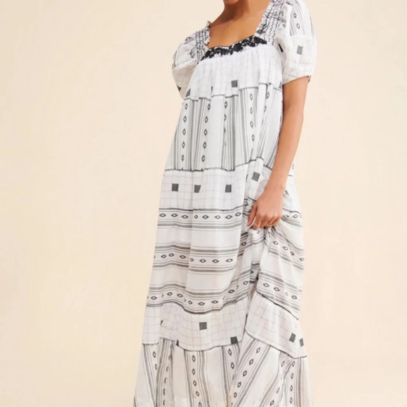 NWT Women’s Free People Jamie  Embroidered Maxi Dress Size S/ M - Picture 2 of 7